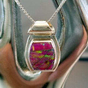 Cardenas Tasco Opal Pendant on SS Chain